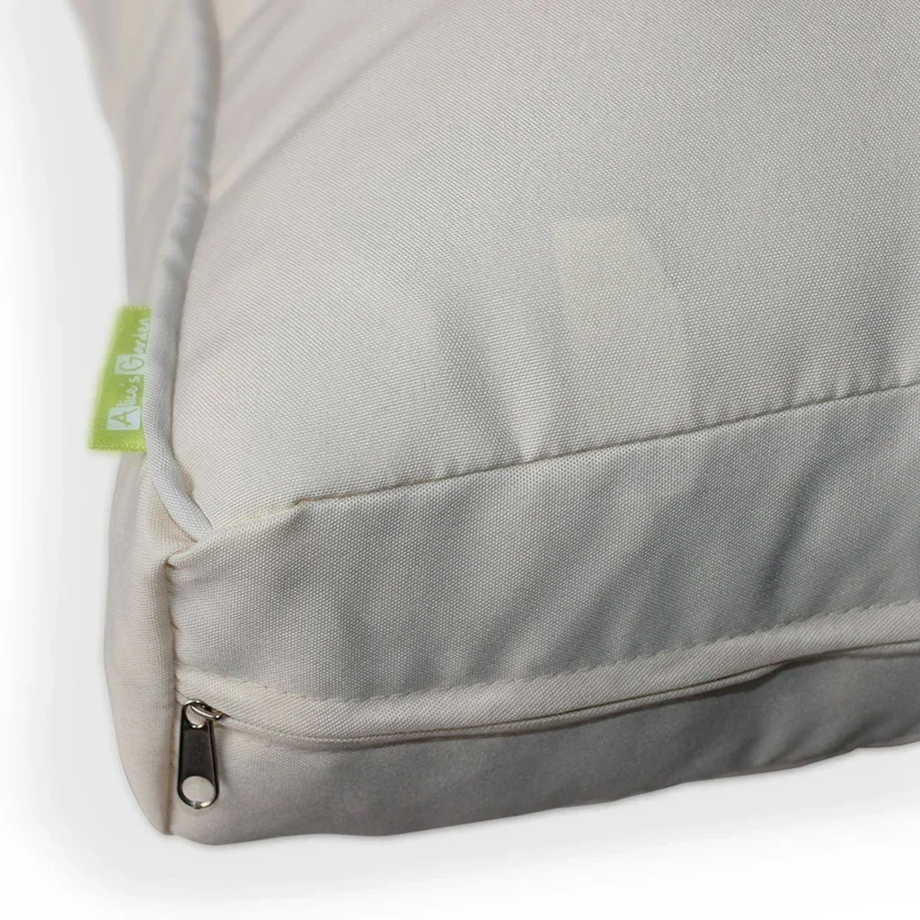 Set of 11 Waterproof Ecru Polyester Garden Cushion Covers Caligari Outdoor Patio Pillow Cases