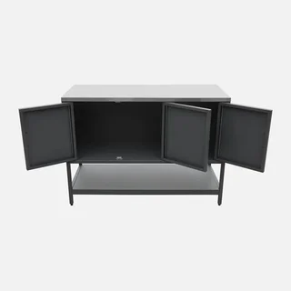 Îlot cuisine extérieure 2 modules inox avec évier et rangement