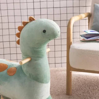 Jouet bascule dinosaure enfant 18 mois velours doux sécurité