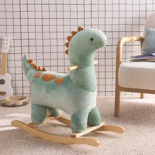 Jouet bascule dinosaure enfant 18 mois velours doux sécurité