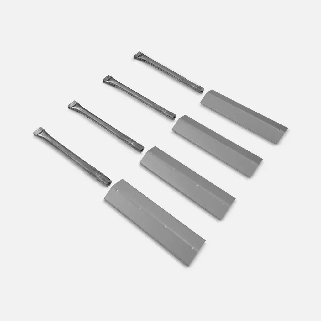 Kit 4 brûleurs + 4 diffuseurs gaz pour barbecue Athos, Albert, Bazin 3/4/6