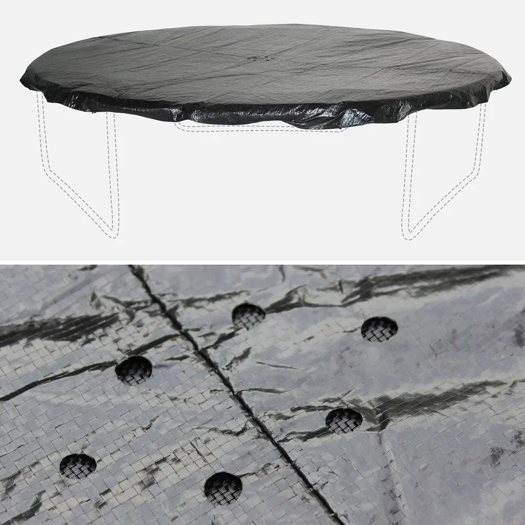 Kit accessoires trampoline 250-490 cm : échelle, ancrage, bâche, filet chaussures