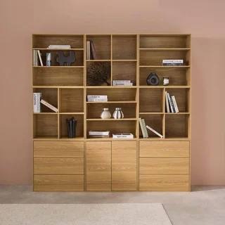 Kit Estante Modular 9 Cubos Madeira Kompo Estante Livros Armazenamento