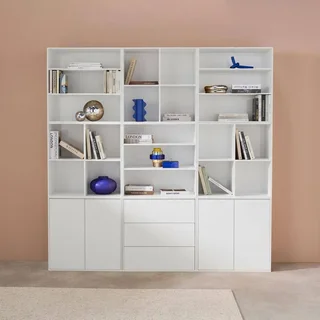 Kit étagère modulable bois 9 cubes bibliothèque rangement Kompo