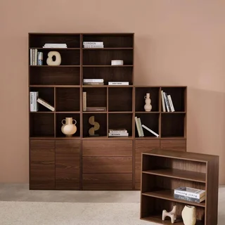 Kit étagère modulable 9 cubes bois bibliothèque rangement salon