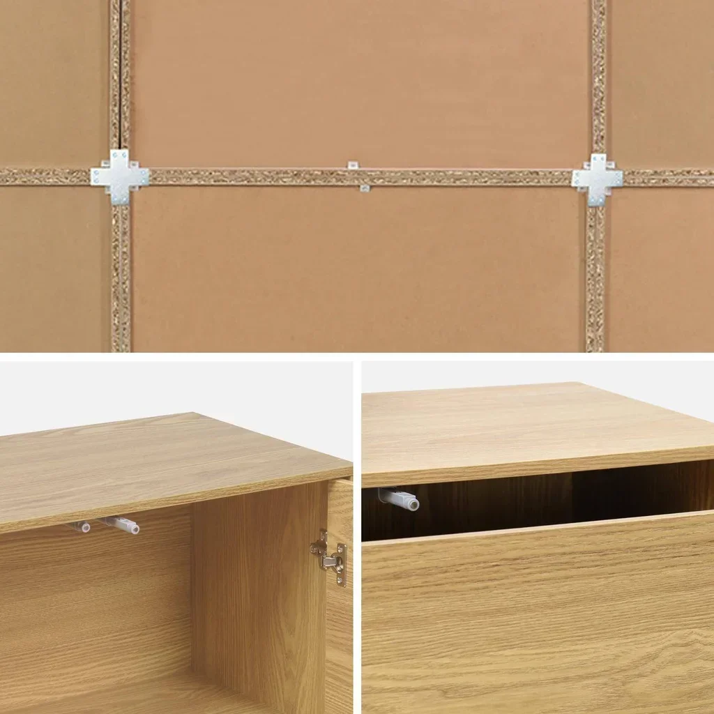 Kit étagère modulable 9 cubes bibliothèque rangement Kompo bois