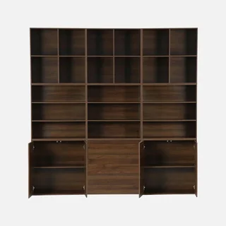 Kit étagère modulable 9 cubes bois bibliothèque rangement salon
