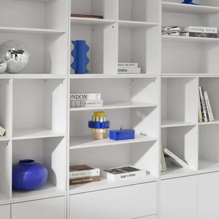 Kit étagère modulable bois 9 cubes bibliothèque rangement Kompo