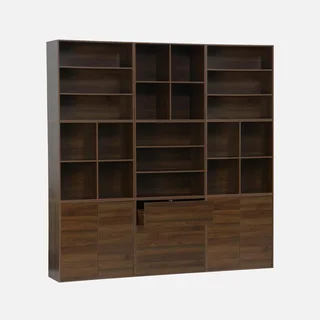 Kit étagère modulable 9 cubes bois bibliothèque rangement salon