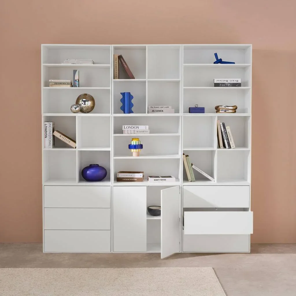 Kit étagère modulable 9 cubes bois Kompo rangement bibliothèque