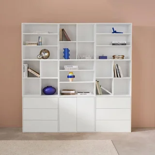 Kit Estante Modular 9 Cubos Madeira Kompo Armazenamento Estante Organizador