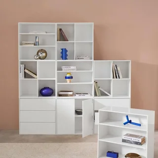 Kit Estante Modular 9 Cubos Madeira Kompo Armazenamento Estante Organizador