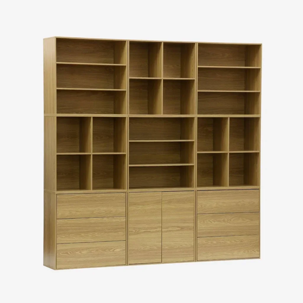 Kit Estante Modular 9 Cubos Madeira Kompo Estante Livros Armazenamento