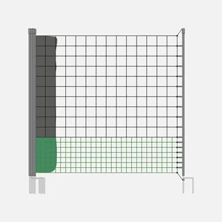 Kit Cerca de Rede Modular 12m para Galinheiro com Porta e Estacas - Cercado Portátil para Aves