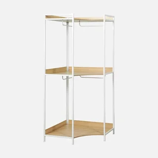 Extendable closet kit wood metal 5 modules contemporary design