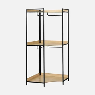 Modular wood metal closet kit 5 modules clothes storage design