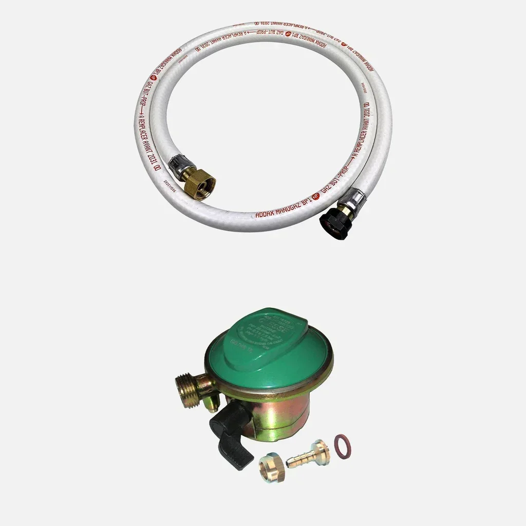 Kit tuyau gaz flexible détendeur butane 28 mbar 1,5m barbecue