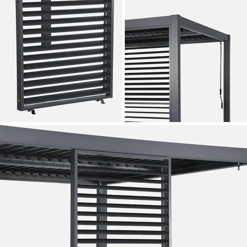 Lames orientables 100 cm pergola bioclimatique Palace aluminium