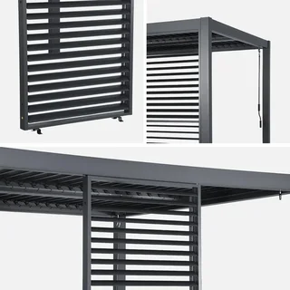 Lames orientables 100 cm pergola bioclimatique Palace aluminium