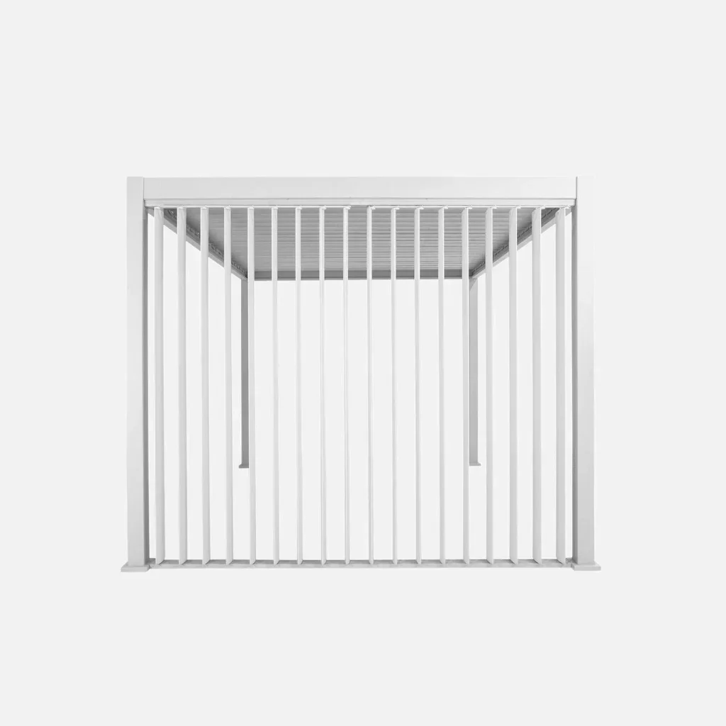 3m Adjustable Louvered Pergola Panel Triomphe Anthracite Aluminium - Vertical Blind with 18 Modular Slats