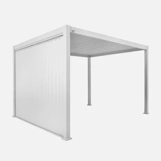 3m Adjustable Louvered Pergola Panel Triomphe Anthracite Aluminium - Vertical Blind with 18 Modular Slats