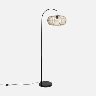 Lampadaire rotin naturel tressé 170 cm salon exotique
