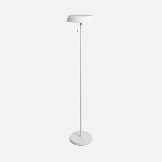 Lampadaire solaire LED extérieur 150cm blanc doré Alex