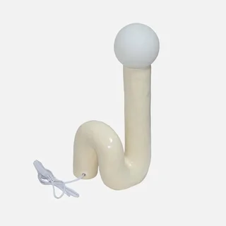 Ceramic lamp Elma 45cm organic design glazed glass
