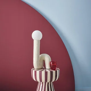 Ceramic lamp Elma 45cm organic design glazed glass