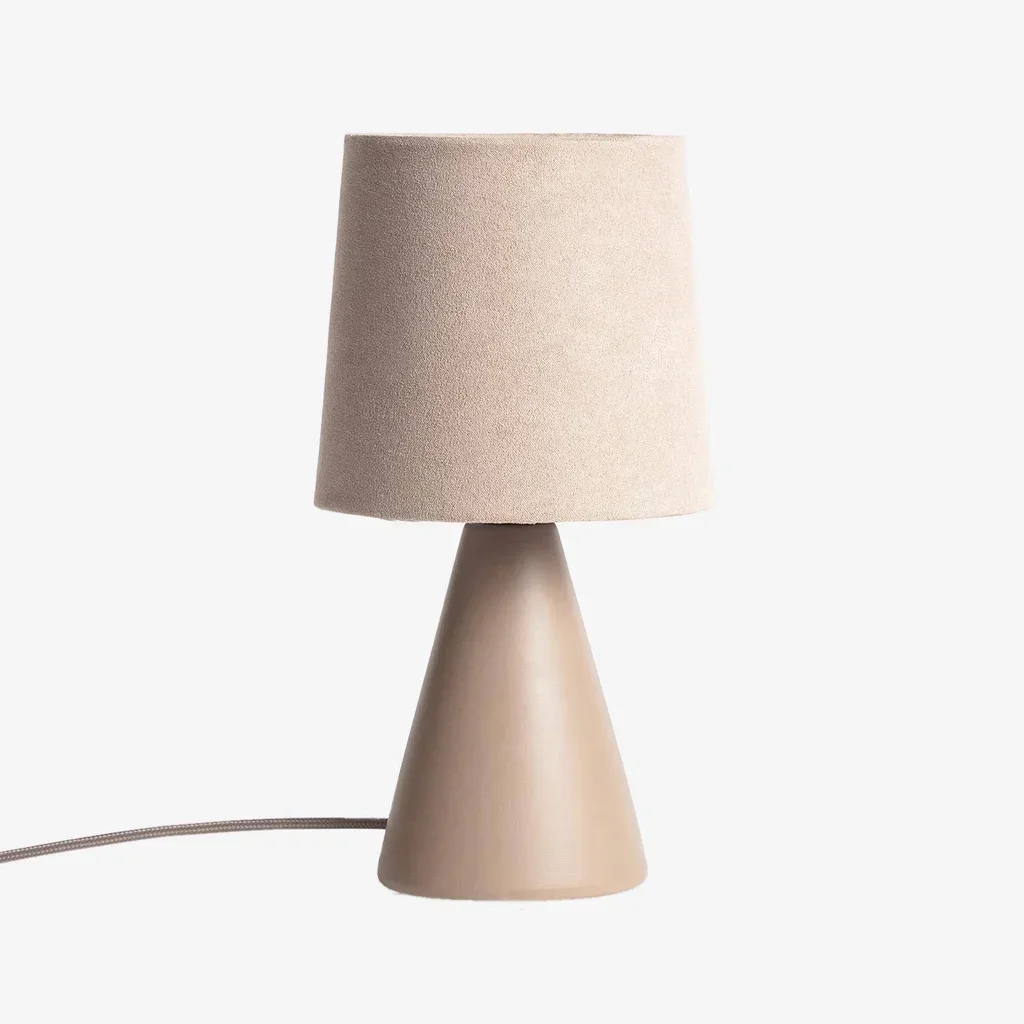 Lampe table céramique vert olive vintage Ø13 cm intérieur