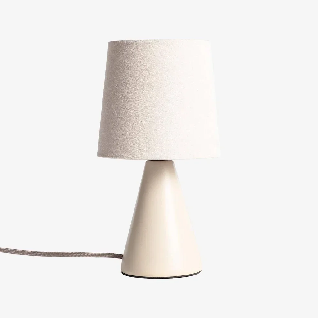 Lampe de table Alban céramique vert olive vintage Ø13 cm intérieur