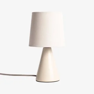 Lampe de table Alban céramique vert olive vintage Ø13 cm intérieur