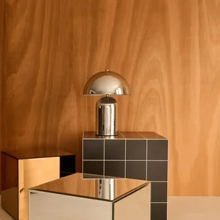 Modern Metal Mushroom Table Lamp Marco 25 cm - Designer Desk Light
