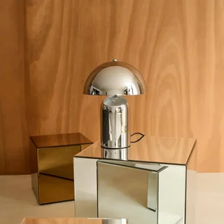 Modern Metal Mushroom Table Lamp Marco 25 cm - Designer Desk Light