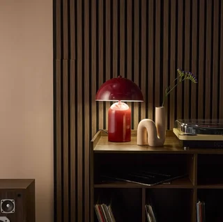 Modern mushroom style metal table lamp 25 cm
