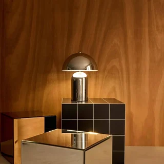 Modern Metal Mushroom Table Lamp Marco 25 cm - Designer Desk Light