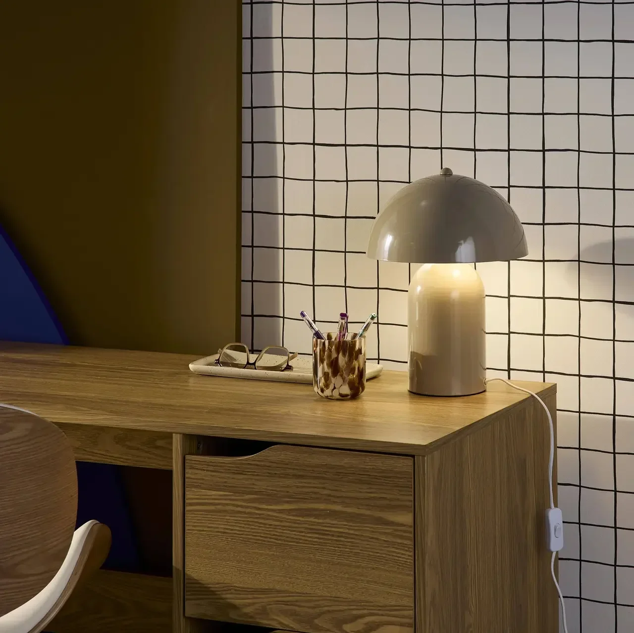 Designer Mushroom Metal Lamp 25 cm Marco
