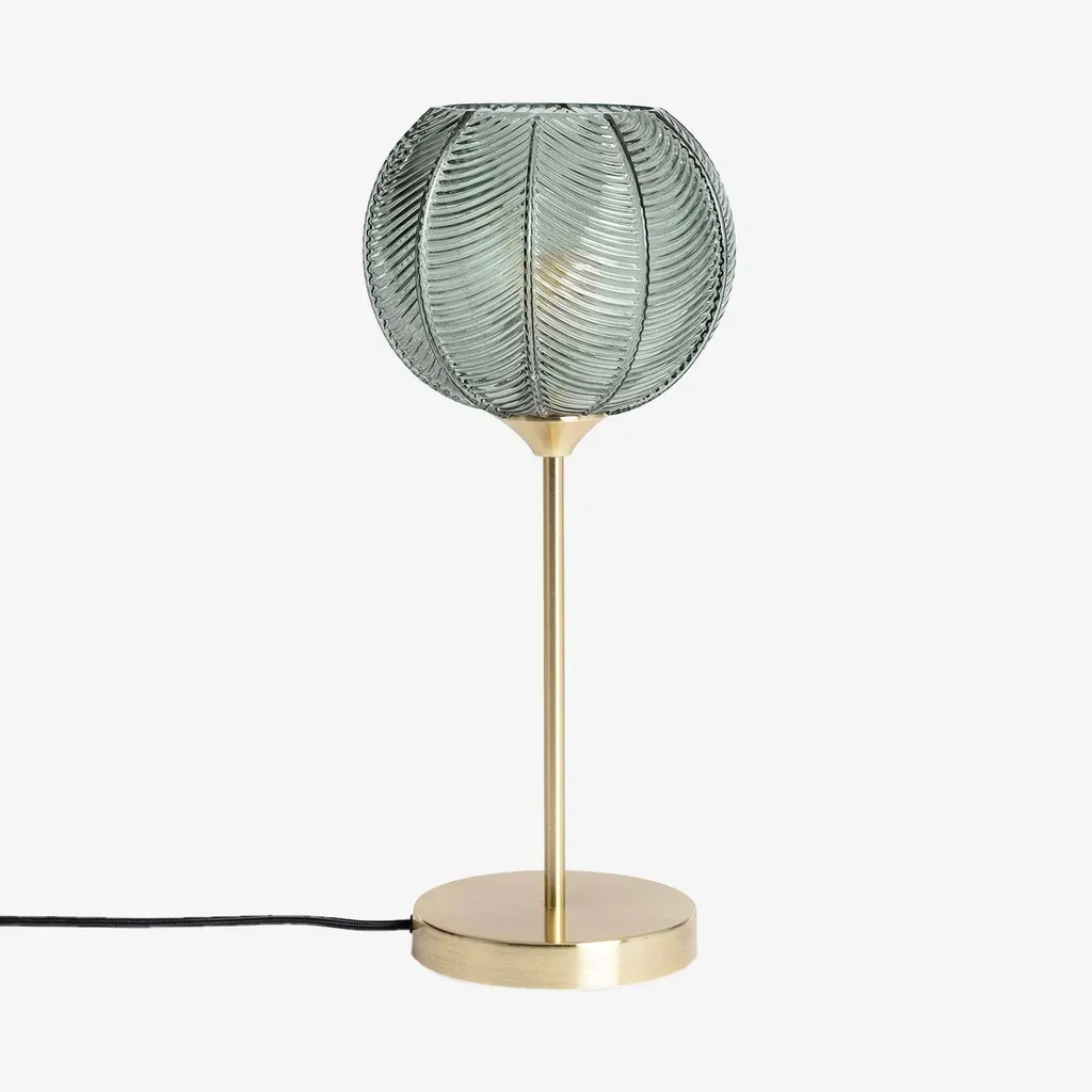 Lampe de table design métal et verre Basile 20 cm
