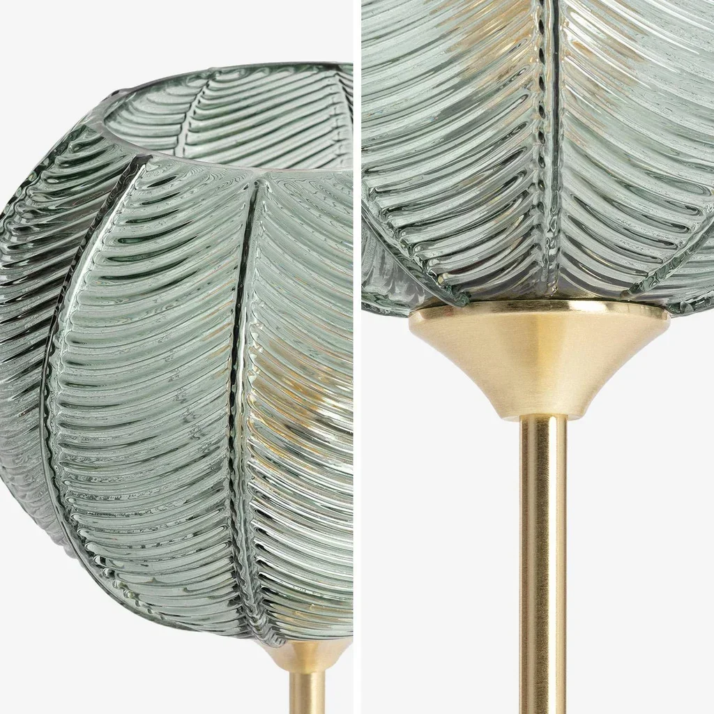 Lampe de table design métal et verre Basile 20 cm