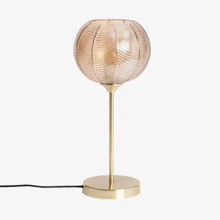Lampe à poser Basile métal et verre 20 cm design cristal