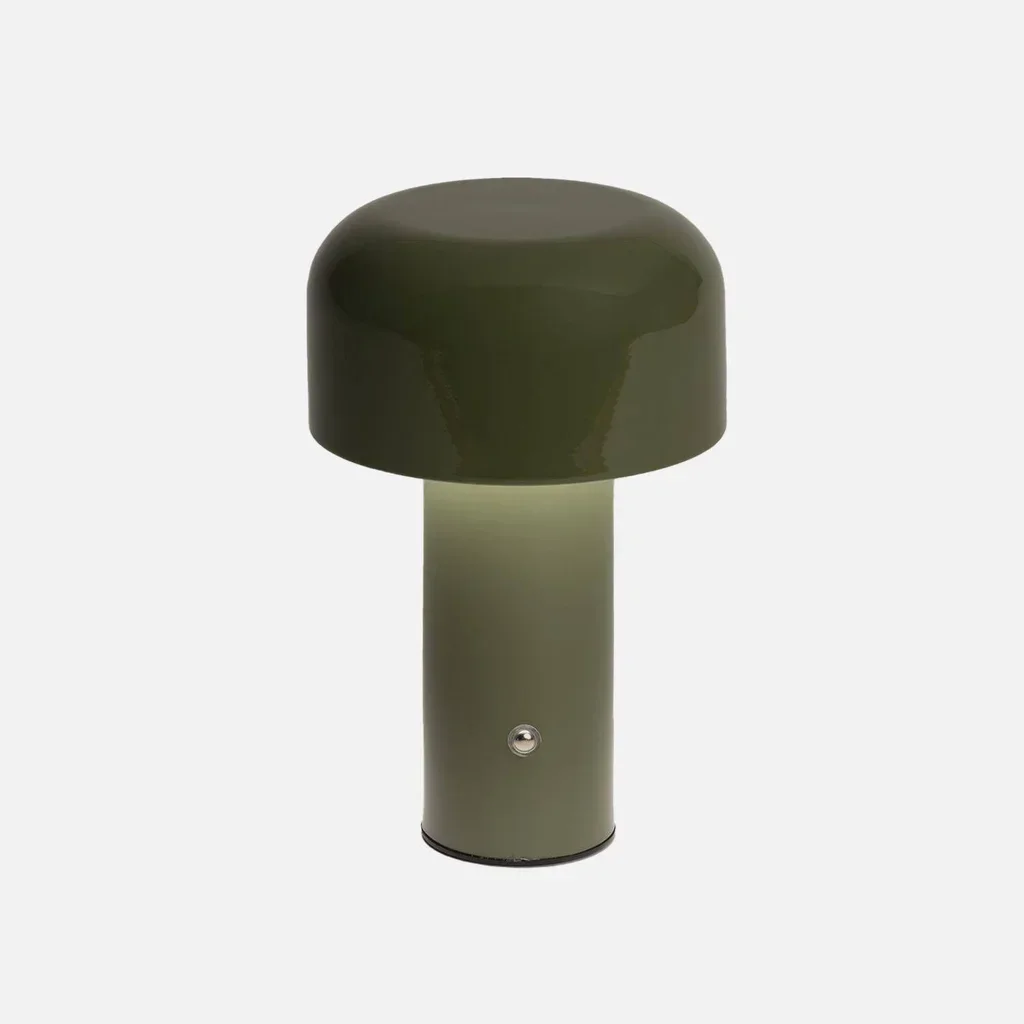 Lampe champignon LED métal Ø13 cm 3 températures lumière rechargeable salon chambre