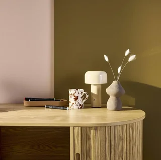Lampe table LED design champignon métal Ø13cm 3 lumières sans fil salon chambre