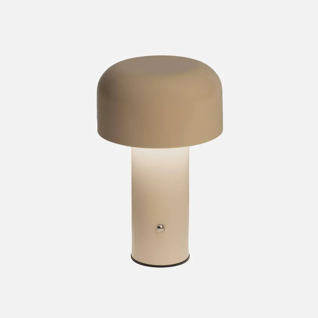 Lampe table LED design champignon métal Ø13cm 3 lumières sans fil salon chambre