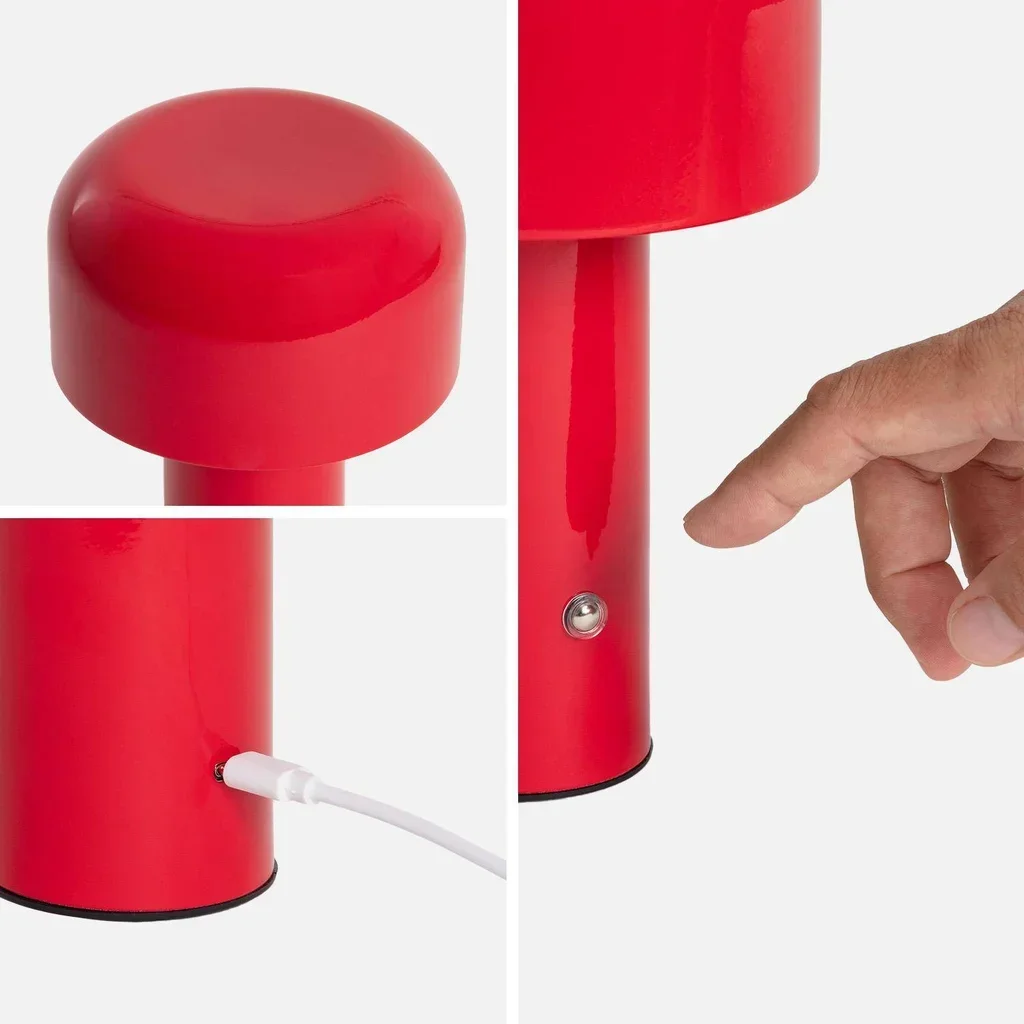 Lampe champignon LED métal design Ø13 cm salon chambre Victor