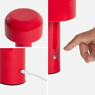 Lampe champignon LED métal design Ø13 cm salon chambre Victor