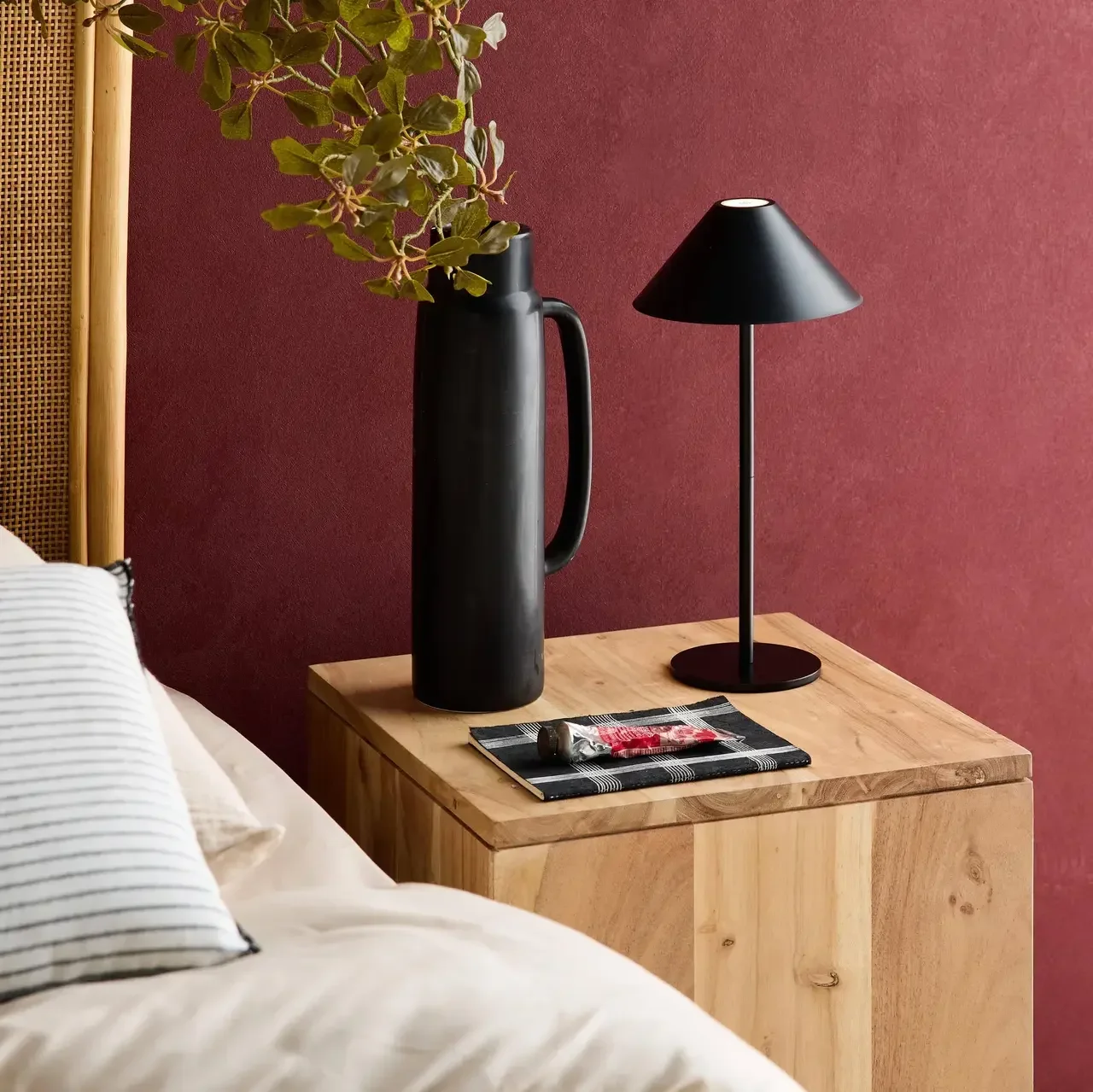 Lampe de chevet LED portable sans fil tactile 32 cm intérieur extérieur