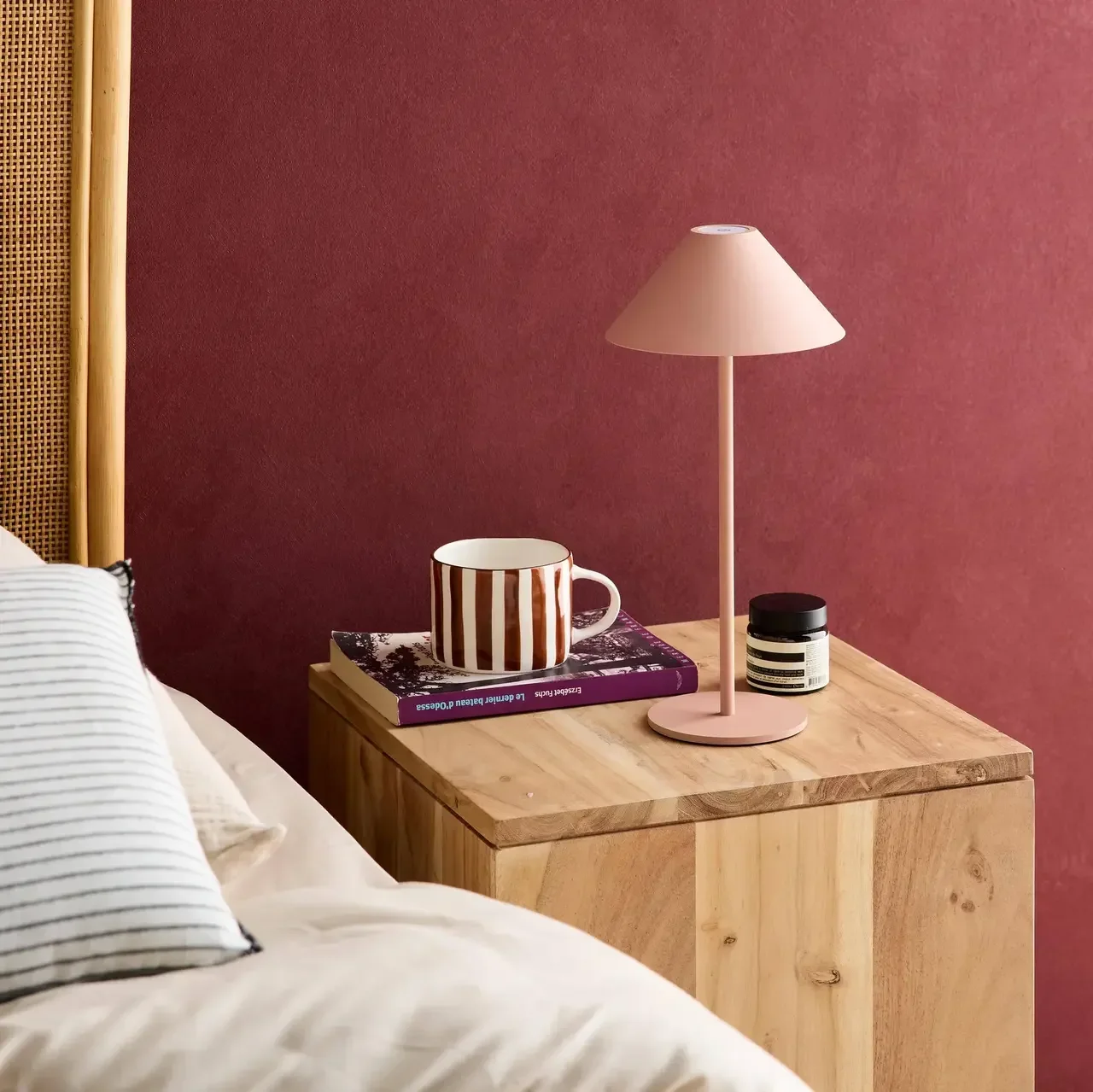 Lampe de chevet LED portable 32 cm tactile sans fil intérieur extérieur