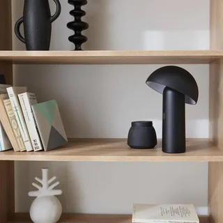 Lampada portatile senza fili testa girevole 28 cm interno esterno bianco caldo