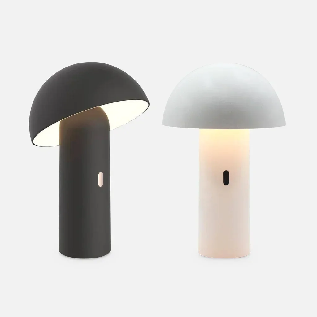 Lampada portatile senza fili testa girevole 28 cm interno esterno bianco caldo