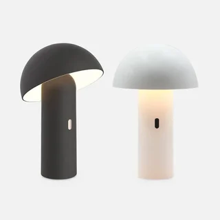 Lampada portatile senza fili testa girevole 28 cm interno esterno bianco caldo
